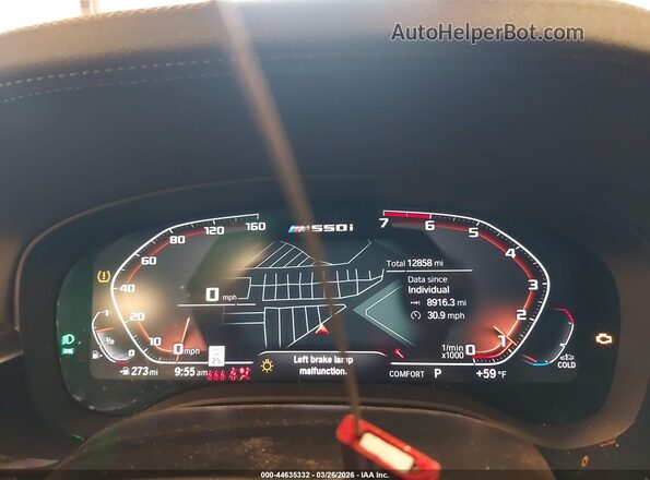 WBA13BK09PCN34382 2023 BMW M5 Red Вид задніх сидінь