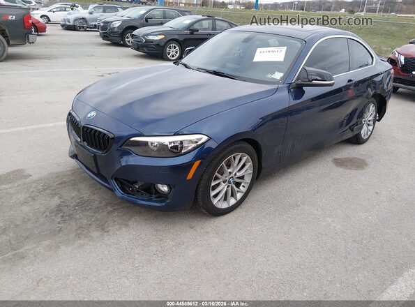 WBA1G9C54GV599345 2016 BMW 2 SERIES Blue წინა მარცხენა ხედი სამი მეოთხედიდან
