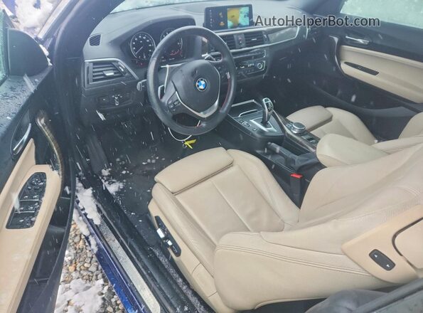 WBA2K1C59KVD42228 2019 BMW 2 SERIES Blue Dashboard view