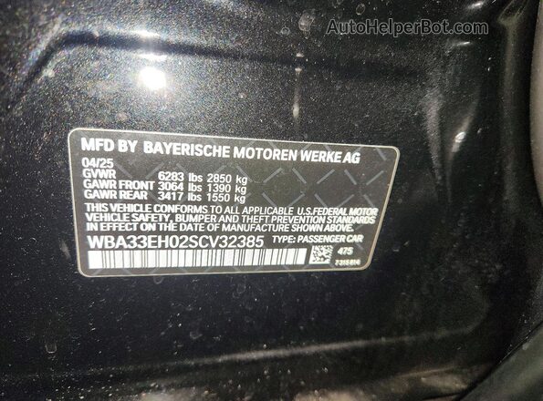 WBA33EH02SCV32385 2025 BMW 7 SERIES Black 
