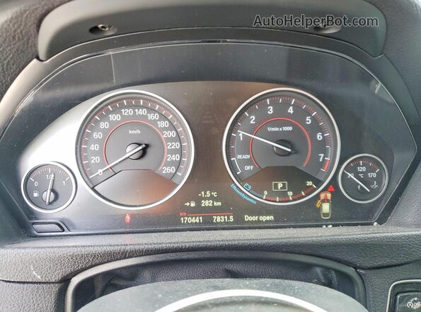 WBA3X9C56GD869528 2016 BMW 3 SERIES Угольный Вид щитка приборов