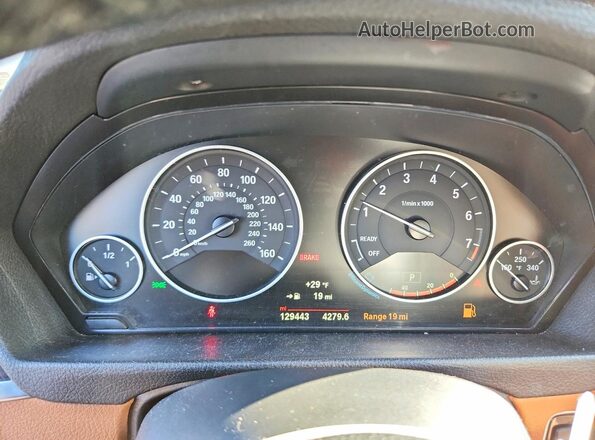 WBA3X9C5XGD869239 2016 BMW 3 SERIES White Вид щитка приладів