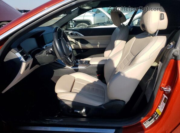 WBA43AT06PCM01228 2023 BMW 4 SERIES Orange Вид салону спереду