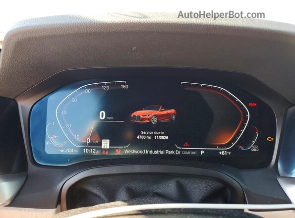 WBA43AT06PCM01228 2023 BMW 4 SERIES Orange Вид щитка приладів