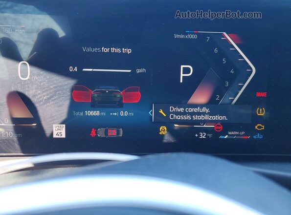 WBA43AT08RCP28460 2024 BMW 4 SERIES Green Instrument cluster view
