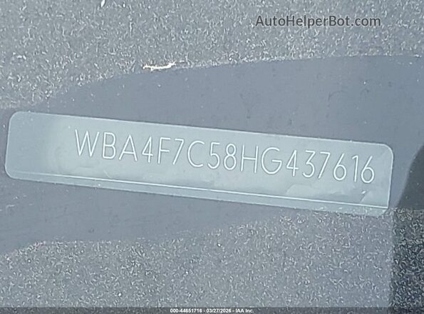 WBA4F7C58HG437616 2017 BMW 4 SERIES Желто-коричневый Вид подкапотного пространства
