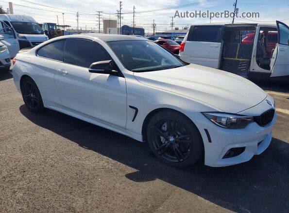 WBA4W3C51KAF93082 2019 BMW 4 SERIES White Delantero derecho