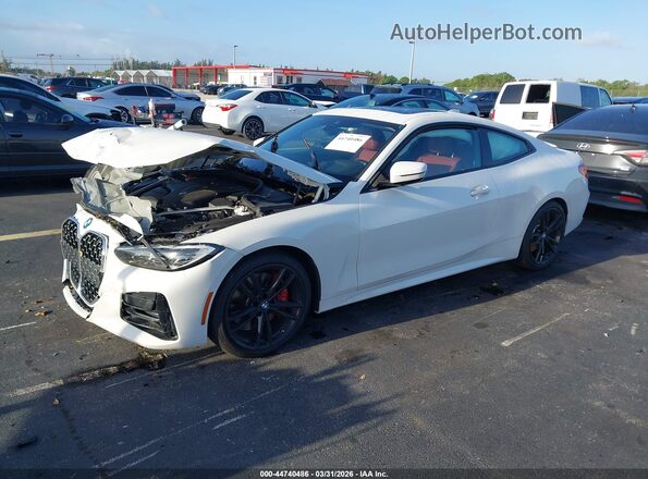 WBA53AP01MCG47195 2021 BMW 4 SERIES White Передня ліва чверть