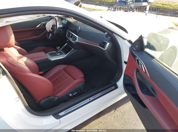 WBA53AP01MCG47195 2021 BMW 4 SERIES White Вид салону спереду