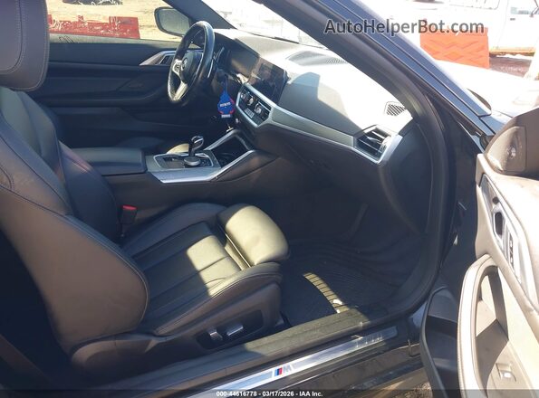WBA53AP01PCM46737 2023 BMW 4 SERIES Black წინა სალონის ხედი