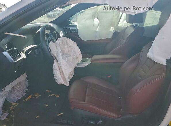 WBA53AP08MCF72320 2021 BMW 4 SERIES White Vista interior delantera
