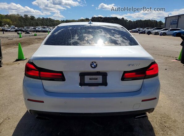 WBA53BH03MCF03913 2021 BMW 5 SERIES White Rear view