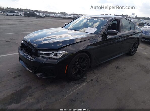 WBA53BH05NWX58270 2022 BMW 5 SERIES Черный Передняя левая четверть