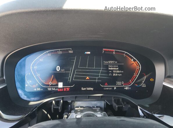 WBA53BH0XPWX95995 2023 BMW 5 SERIES Черный Вид щитка приборов