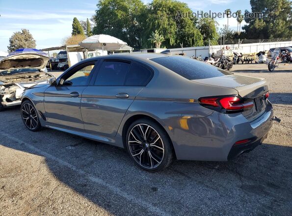 WBA53BJ02MWW99140 2021 BMW 5 SERIES Gray Trasero izquierdo
