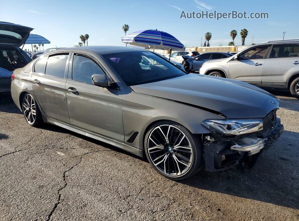 WBA53BJ02MWW99140 2021 BMW 5 SERIES Gray Delantero derecho