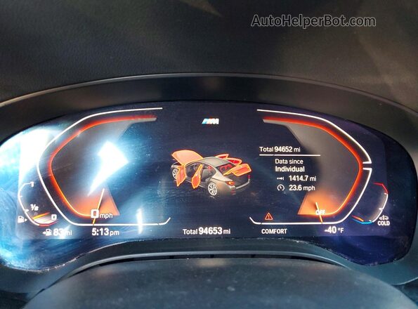 WBA53BJ02MWW99140 2021 BMW 5 SERIES Gray Vista del cuadro de instrumentos