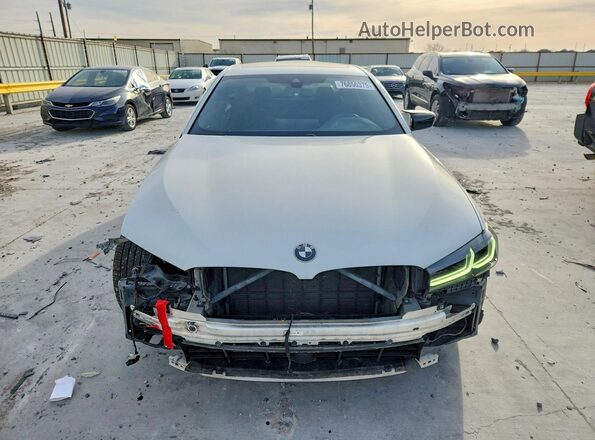 WBA53BJ09MWW99409 2021 BMW 5 SERIES White Front view