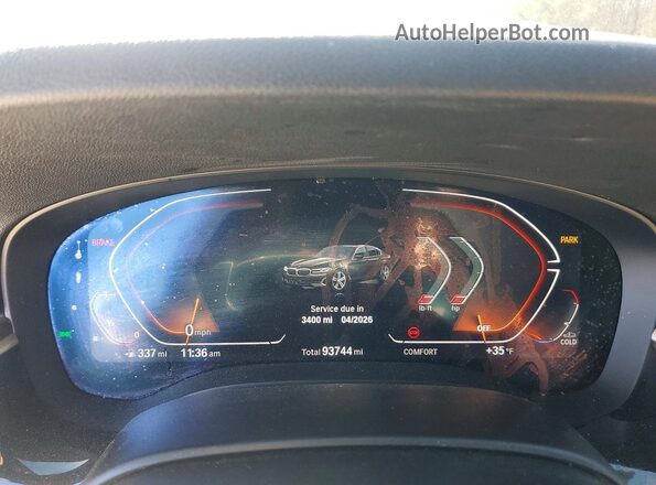 WBA53BJ0XNWX58453 2022 BMW 5 SERIES Black Widok zestawu wskaźników