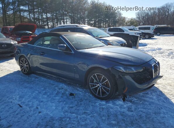 WBA53DB01TCW12791 2026 BMW 4 SERIES Синий Передняя правая четверть