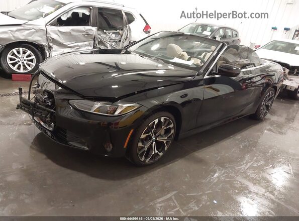 WBA53DB03TCW74838 2026 BMW 4 SERIES Black Առջևի ձախ երեք քառորդ տեսարան