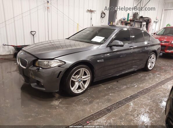 WBA5B3C59GG258444 2016 BMW 5 SERIES Gray წინა მარცხენა ხედი სამი მეოთხედიდან