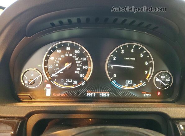 WBA5M4C54GD186568 2016 BMW 5 SERIES Maroon ხელსაწყოთა პანელის ხედი