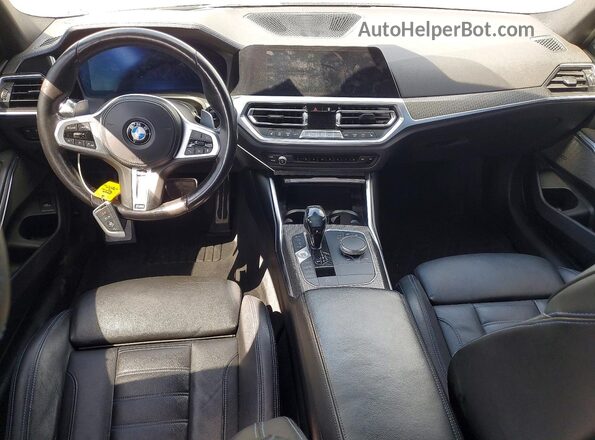 WBA5R1C53KAE81576 2019 BMW 3 SERIES Blue Dashboard view