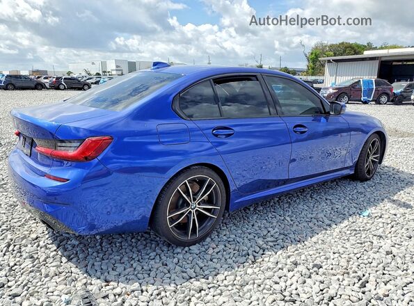 WBA5R1C53KAE81576 2019 BMW 3 SERIES Blue Rear right