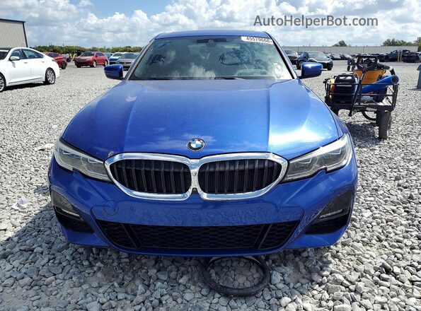 WBA5R1C53KAE81576 2019 BMW 3 SERIES Blue Front view
