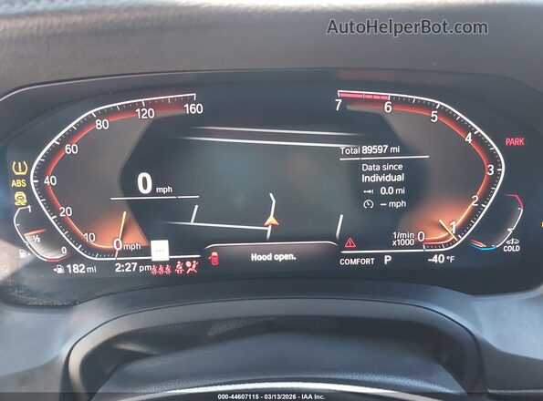 WBA5R1C54KAJ99850 2019 BMW 3 SERIES Blue Vista de los asientos traseros