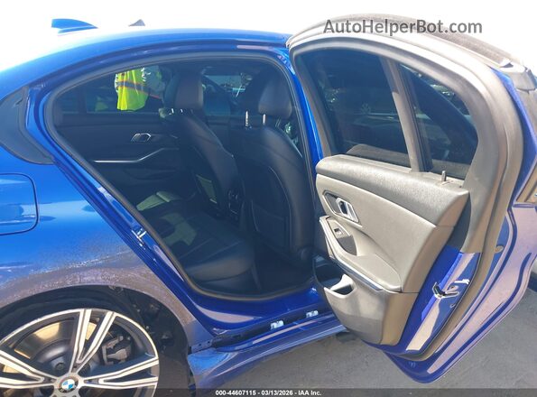 WBA5R1C54KAJ99850 2019 BMW 3 SERIES Blue Vista de la etiqueta del VIN