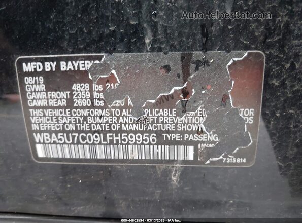 WBA5U7C09LFH59956 2020 BMW M3 Black Widok komory silnika