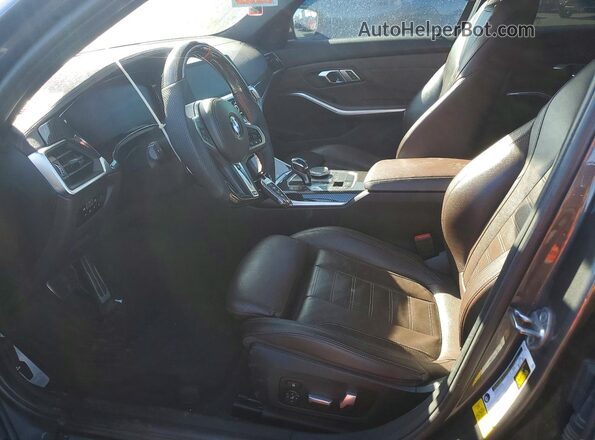 WBA5U7C0XLAF54336 2020 BMW M3 Gray Vista interior delantera