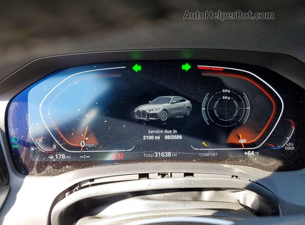 WBA63AV03NFM78284 2022 BMW 4 SERIES Silver Vista del cuadro de instrumentos