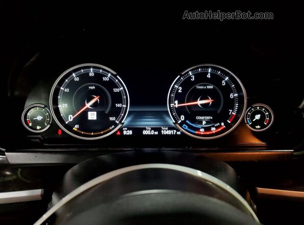 WBA6D2C53HGT73079 2017 BMW 6 SERIES White Instrument cluster view