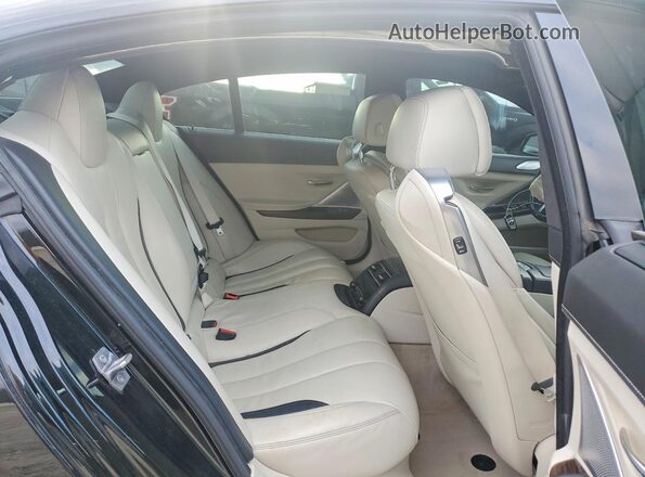 WBA6D4C54GD977218 2016 BMW 6 SERIES Black Rear seats view