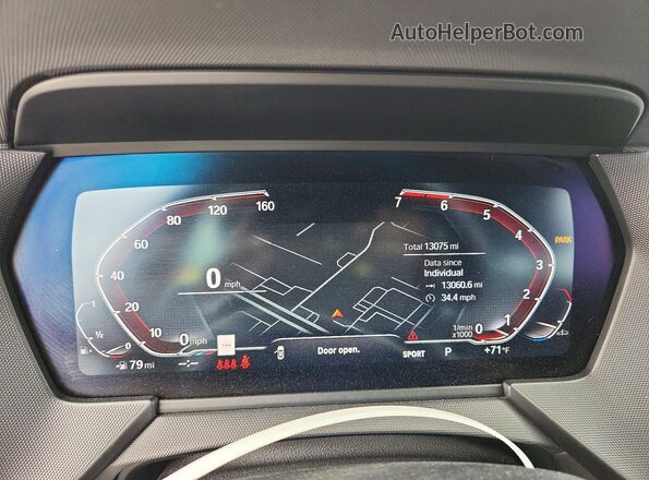 WBA73AK00R7R63054 2024 BMW 2 SERIES White ხელსაწყოთა პანელის ხედი