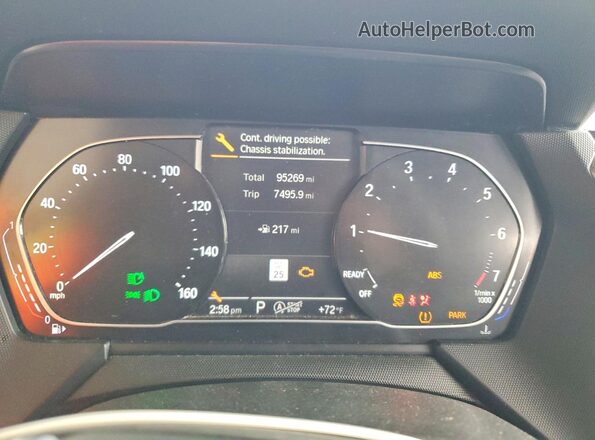 WBA73AK01L7F91203 2020 BMW 2 SERIES Black Instrument cluster view