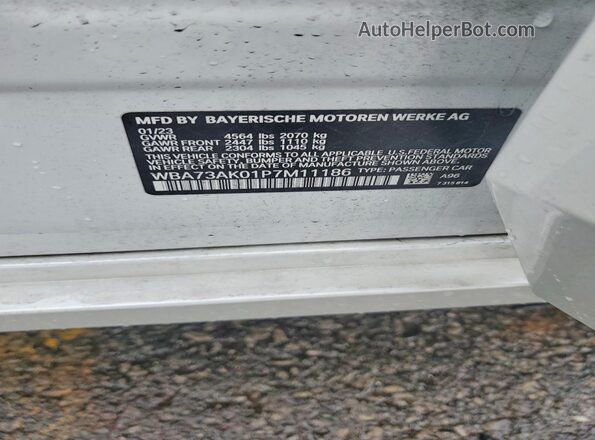 WBA73AK01P7M11186 2023 BMW 2 SERIES White ძრავის განყოფილების ხედი