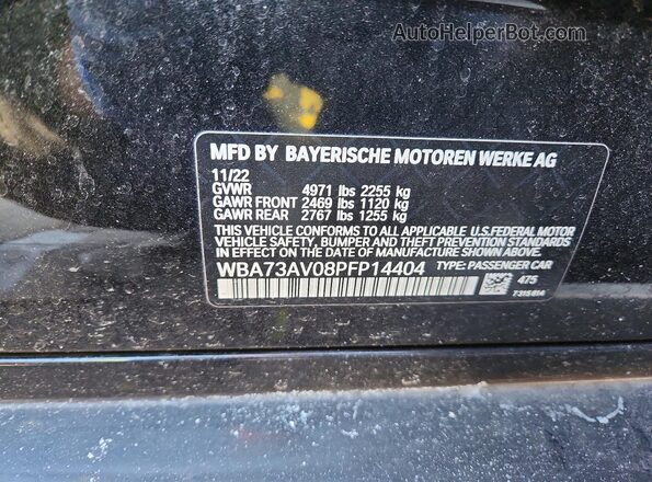 WBA73AV08PFP14404 2023 BMW 4 SERIES Black Widok komory silnika