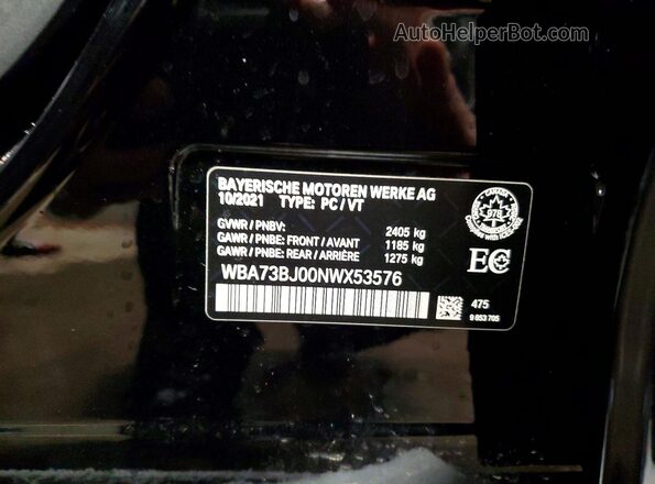 WBA73BJ00NWX53576 2022 BMW 5 SERIES Black Widok komory silnika