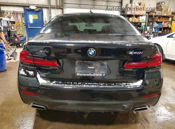 WBA73BJ00NWX53576 2022 BMW 5 SERIES Black Widok z tyłu