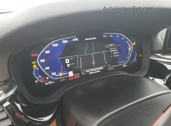 WBA73BJ08PWY01117 2023 BMW 5 SERIES Blue Вид щитка приладів