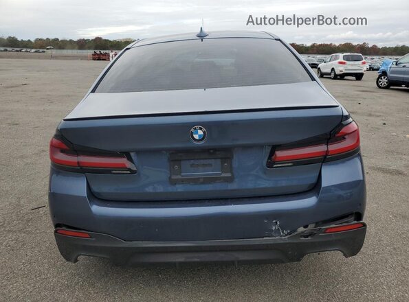 WBA73BJ08PWY01117 2023 BMW 5 SERIES Blue Вид ззаду