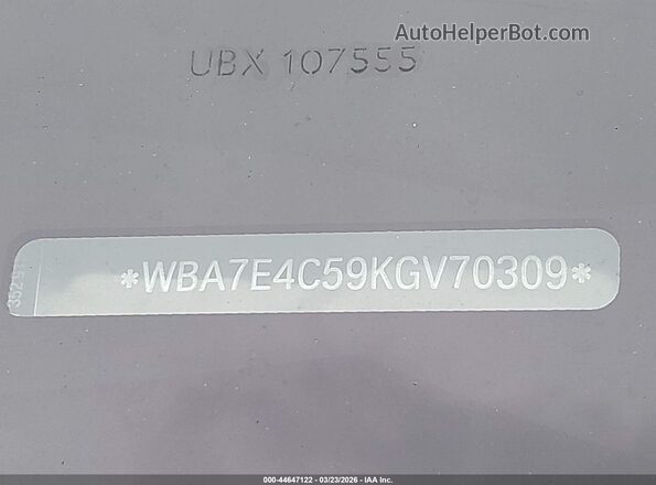WBA7E4C59KGV70309 2019 BMW 7 SERIES Black 