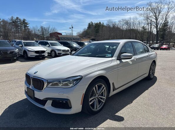 WBA7F2C54GG419337 2016 BMW 7 SERIES White Vista tres cuartos delantera izquierda