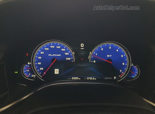 WBA7F2C57HG543765 2017 BMW ALPINA Black Vista del cuadro de instrumentos