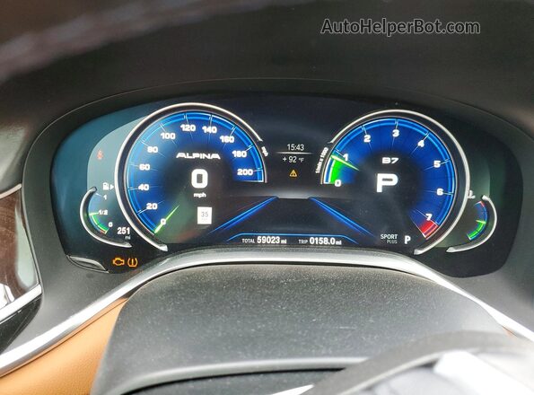 WBA7F2C58JG856121 2018 BMW ALPINA Green Vista del cuadro de instrumentos