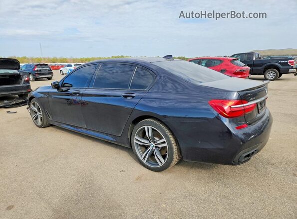 WBA7F2C59GG417938 2016 BMW 7 SERIES Blue Rear left